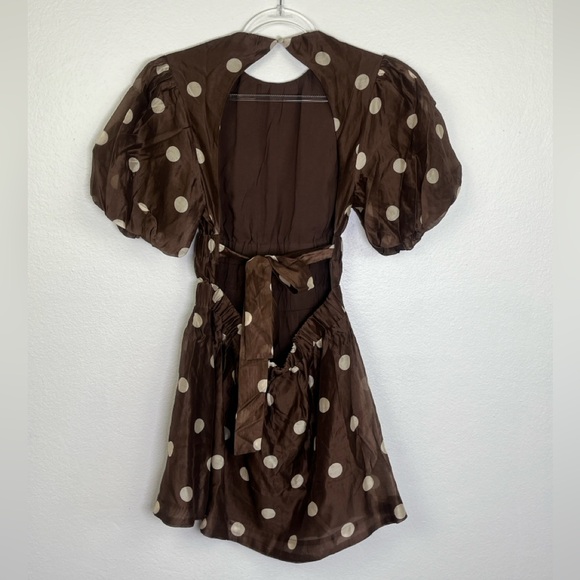Sir. The Label Marlon Vivi Open Back Polka Dot Silk Blend Dress - Picture 4 of 9